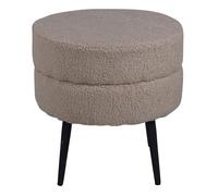 Pouf Design Bouclette "Pot" 40cm Beige