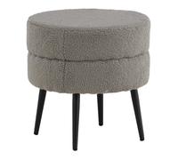 Pouf Design Bouclette "Pot" 40cm Gris