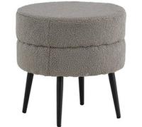 Pouf Design Bouclette "Pot" 40cm Gris Gris G