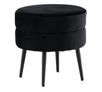 Pouf Design en Velours "Pot" 40cm Noir