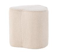 Pouf enfant en teddy Heart beige
