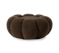 Pouf Design Fleur Bouclette 61cm Marron