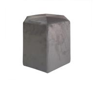 Pouf design velours Giulia - L. 35 x H. 35 cm - Gris souris