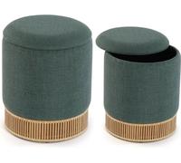 Pouf détachable Versa Vert Bambou Bois MDF