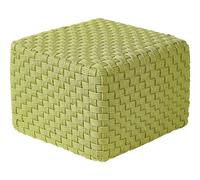 Pouf d'Extérieur Tissé à la Main Ottoman de Jardin 50 x 50 cm Matière Synth