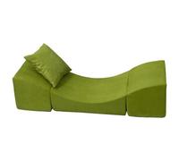 Pouf Dpliant, Fauteuil 3 En 1: Pouf, Chaise Longue, Table Pour Enfants Vert Vert