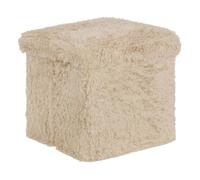 Atmosphera - Pouf duvia carré Pliable 38x38cm Beige