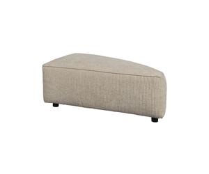 Pouf élément droit 1 place en tissu beige, fixe, uni, triangulaire - Zuiver, Hunter element - 100x60x38 cm