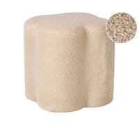 Pouf en Bou n Forme de Trèfle Accessoire Meuble de Salon Chambre Beige Manco