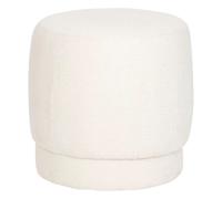 Pouf en bouclette AMEA - Blanc