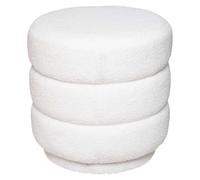 Pouf en bouclette KEMI - Blanc