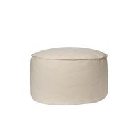 Pouf en Coton Aun Ø80 de Blanc Cassé