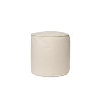 Pouf en Coton Aun Aun Can Lis Ø40 de x Utzon Blanc Cassé