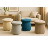 Pouf en forme de champignon : Gris tourterelle