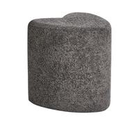 Pouf en Forme de Coeur Tabouret Repose Pied Ottoman Rembourré en Tissu Chenille