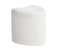 Pouf en Forme de Coeur Tabouret Repose Pied Ottoman Rembourré en Tissu Chenille