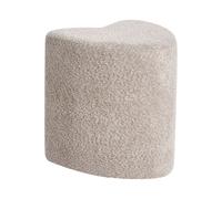 Pouf en Forme de Coeur Tabouret Repose Pied Ottoman Rembourré en Tissu Chenille