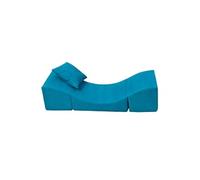 Pouf en mousse dépliant bleu