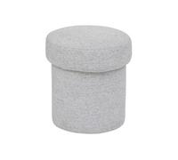 Pouf en tissu 40 cm gris Kita