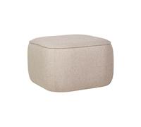 Pouf en tissu beige Cube