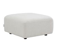Pouf en tissu bouclette blanc cassé DANEPI