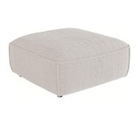 Pouf en tissu chenille beige CAMILIO de Maison Céphy