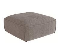 Pouf en tissu chenille taupe CAMILIO de Maison Céphy