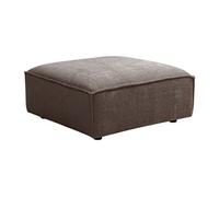Vente-unique - Pouf en Tissu Chenille Taupe RUZOLO