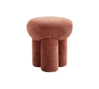 Pouf en tissu chenille terracotta KUMBODA