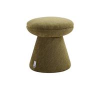 Pouf en tissu chenille vert ADEYOMA