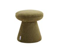 Pouf en tissu chenille vert ADEYOMA