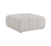 Pouf en tissu chiné beige FACIVIL