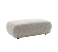 Pouf en tissu chiné gris clair MONELIA