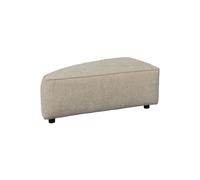 Pouf en tissu côtelé beige, 1 place, élément gauche, modulaire - Zuiver, Hunter element - 100x60x38 cm