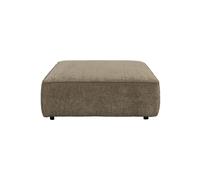 Pouf en tissu côtelé vert, 1 place, carré, uni, fixe - Zuiver, Hunter element - 100x99x38 cm