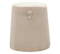 Pouf en tissu effet peluche crème, ø 41 x 45 cm