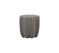 Pouf en tissu gris clair, uni, relax, autre forme - VT wonen, Star - 42x42x45 cm