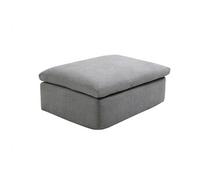 Vente-unique - Pouf en Tissu Gris CORTOLINE