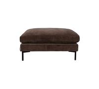 Pouf en tissu marron foncé Summer