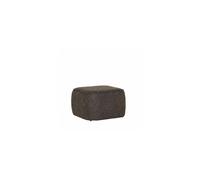 Pouf en tissu polyester/acrylique marron, déhoussable, uni, détente, cube - Hübsch, Cube - 57x57x39 cm