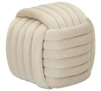 Pouf en tissu Softy - Crème