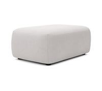 Pouf en tissu texturé beige DAVISO