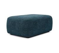 Vente-unique - Pouf en Tissu texturé Bleu DAVISO