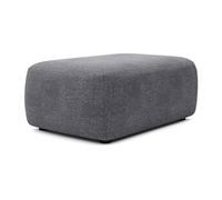 Vente-unique - Pouf en Tissu texturé Gris Anthracite DAVISO