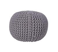 Pouf en tricot rond -Gris foncé 35 x 40 cm