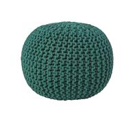 Pouf en tricot rond Vert