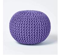 Pouf en tricot rond Violet