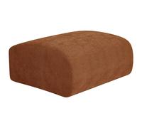Pouf en velours côtelé fines côtes terracotta POGNI de Maison Céphy