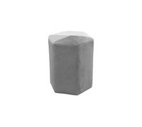 - Pouf en velours côtelé Guilia 35 cm gris souris