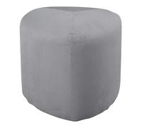 Venture Home Pouf Peg 46x46x41 cm Velours côtelé Gris, pouf, tabouret de pied,, repose-pieds, pouf d'assise Gris G